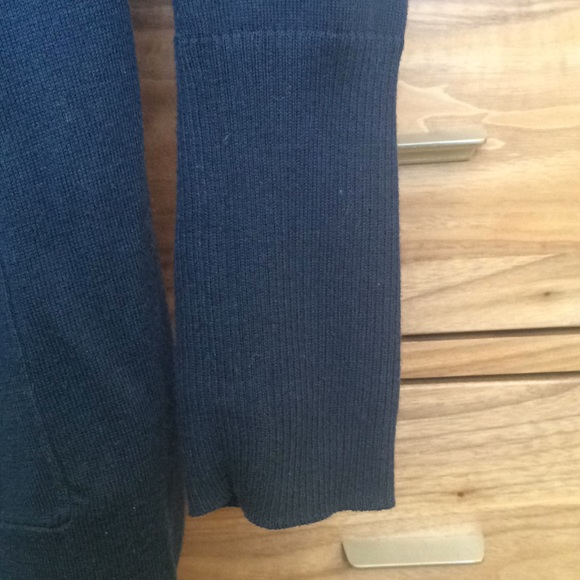 Kenneth Cole Navy Drape Cardigan w/Trim - Picture 4 of 6